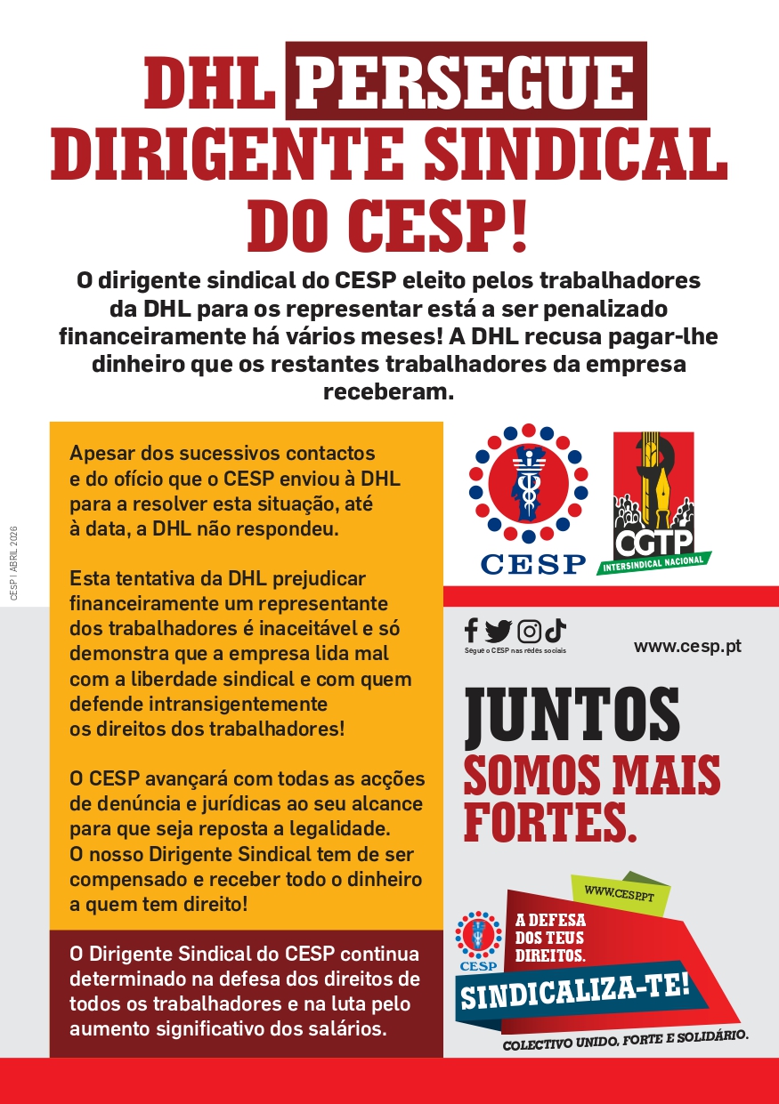 DHL PERSEGUE DIRIGENTE SINDICAL DO CESP!