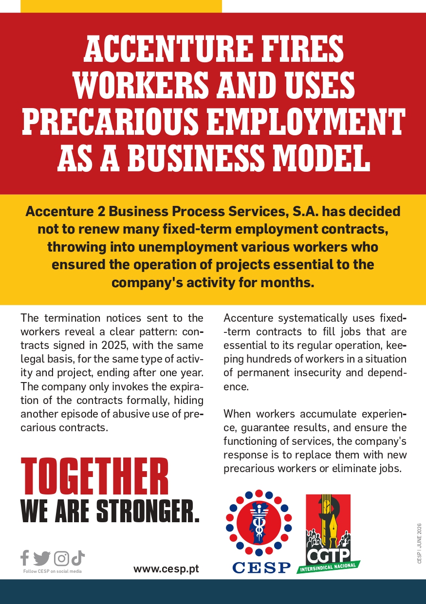 ACCENTURE FIRES WORKERS AND USES PRECARIOUS EMPLOYMENT AS A BUSINESS MODEL // ACCENTURE DESPEDE TRABALHADORES E USA A PRECARIEDADE COMO MODELO DE NEGÓCIO