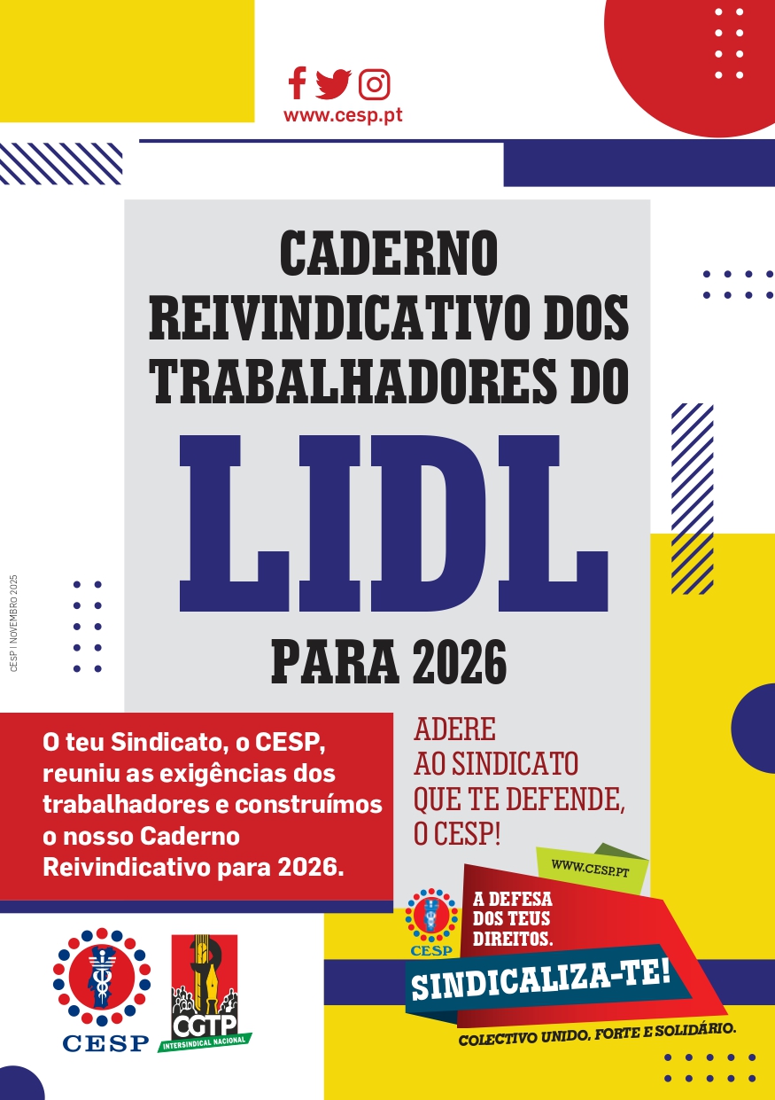 CADERNO REIVINDICATIVO DOS TRABALHADORES DO LIDL PARA 2026