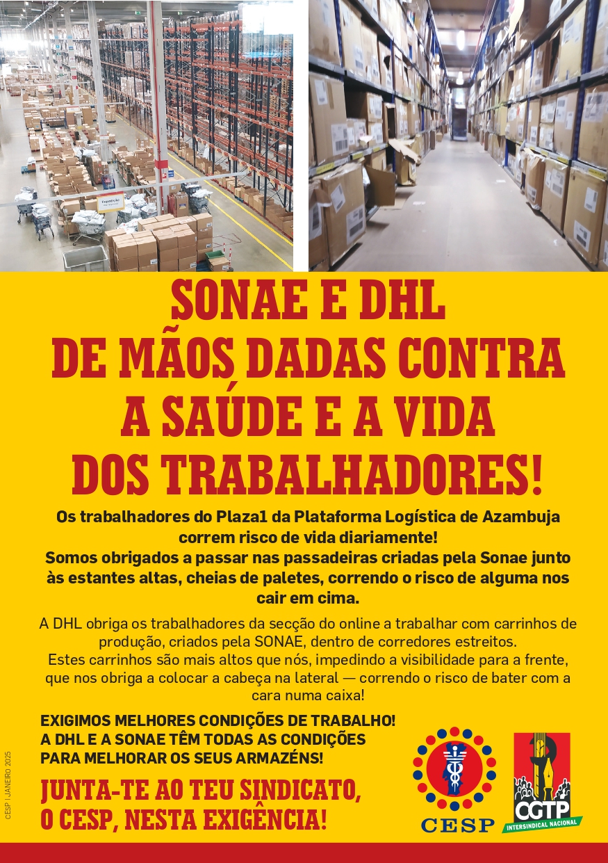 SONAE E DHL DE MÃOS DADAS CONTRA A SAÚDE E A VIDA DOS TRABALHADORES! // SONAE AND DHL HAND IN HAND AGAINST THE HEALTH AND LIVES OF WORKERS!