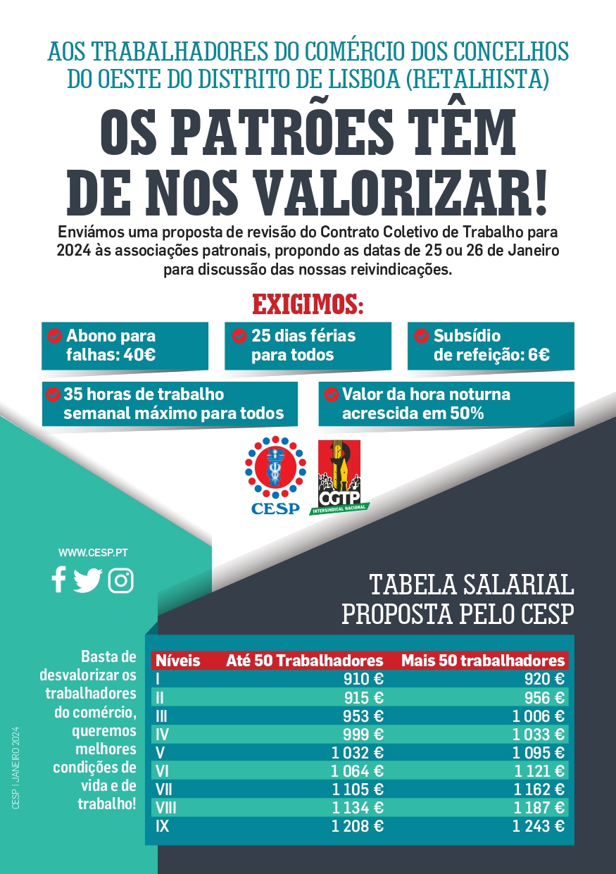 OS PATRÕES TÊM DE NOS VALORIZAR!