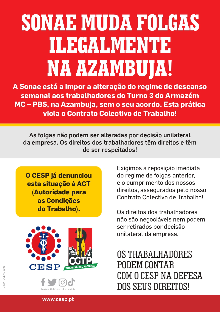 SONAE MUDA FOLGAS ILEGALMENTE NA AZAMBUJA!