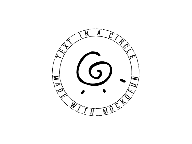 Dashed Circle Text Logo