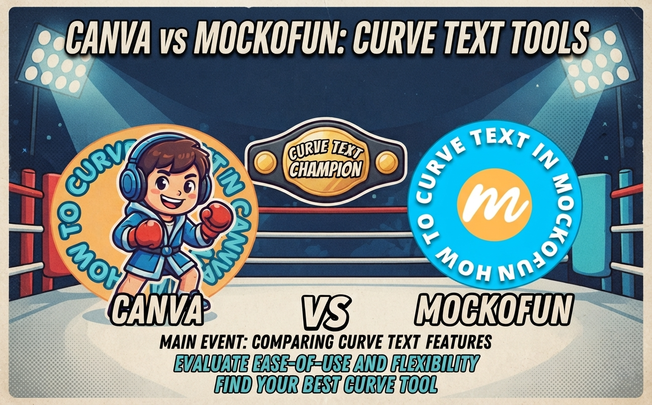 Canva vs MockoFun: Which is the better online curved text tool?