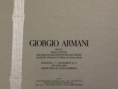 Giorgio Armani, Store Opening
