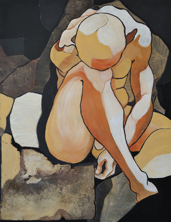 2009 Ritztechnik auf Holz - 125x96 cm