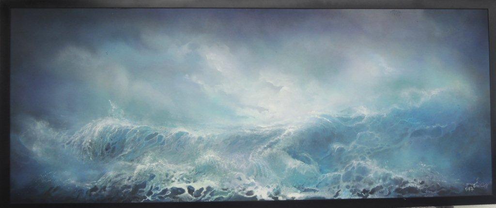 "Riesenmeer" - Acryl auf Hartfaser - 80x200 cm