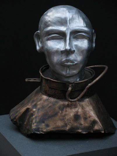 "Der Fahnenträger" 2006 - Aluminium und Bronze - 38 cm