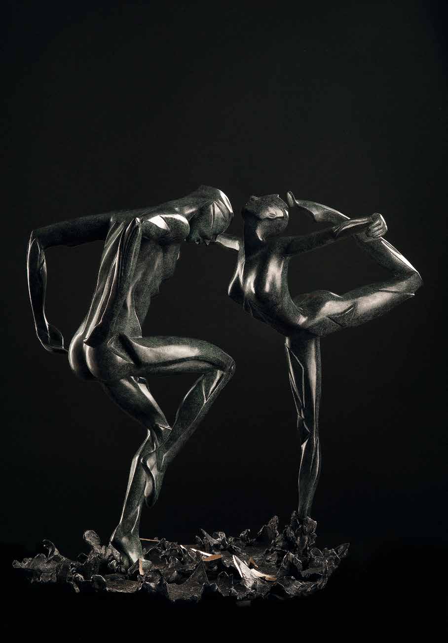 "Romeo e Giulietta - double dance" - Bronze - 75x40x35 cm