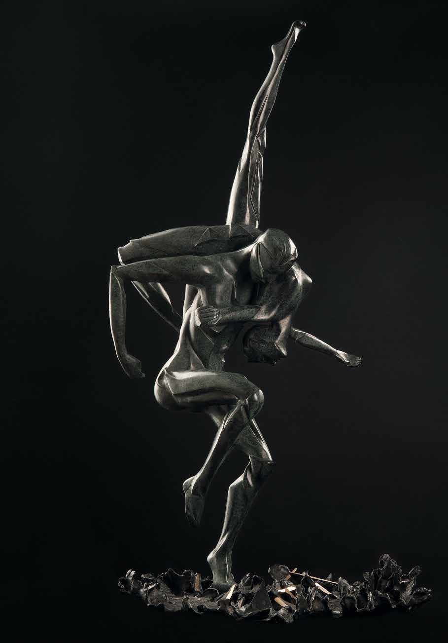 "Romeo e Giulietta - double dance" - Bronze - 75x40x35 cm