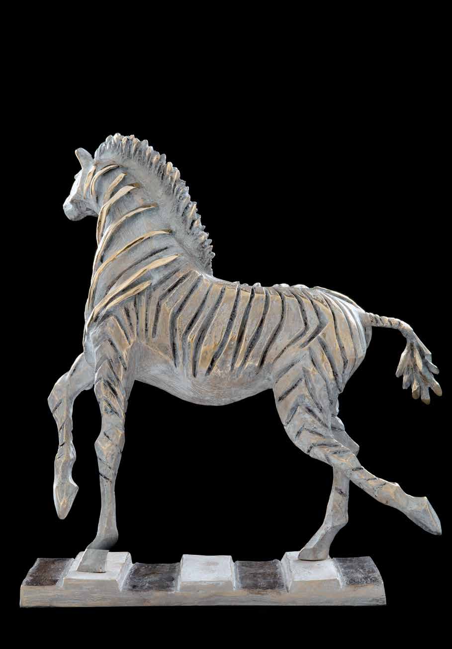 "Zebra crossing" - Bronze - 30x27x12 cm