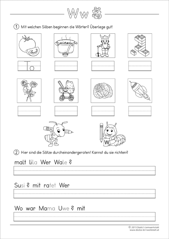 Abc Der Tiere Arbeitsblätter Kostenlos
 Arbeitsblätter • Buchstabenreihenfolge von ABC der Tiere Dodo s