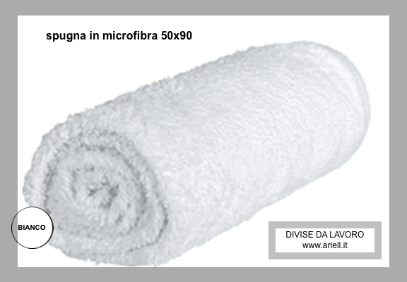 Asciugamano microfibra 50x90 bianco con logo senza minimi quantitativi