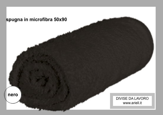 Asciugamano microfibra 50x90 nero con logo senza minimi quantitativi