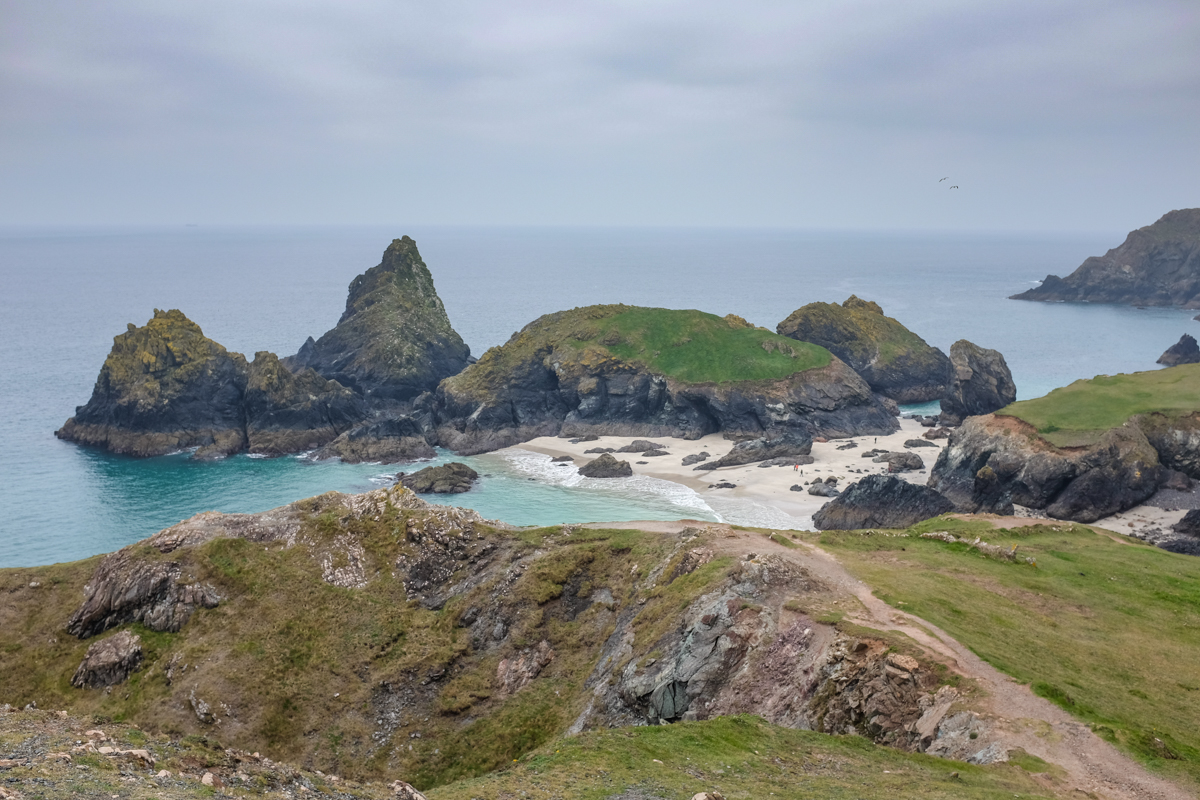 Kynance Cove from cliff top carpark, 9th April