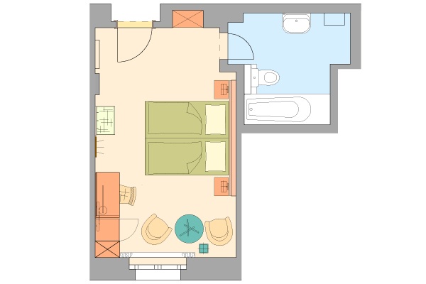 Beispiel-Plan Doppelzimmer CLASSIC