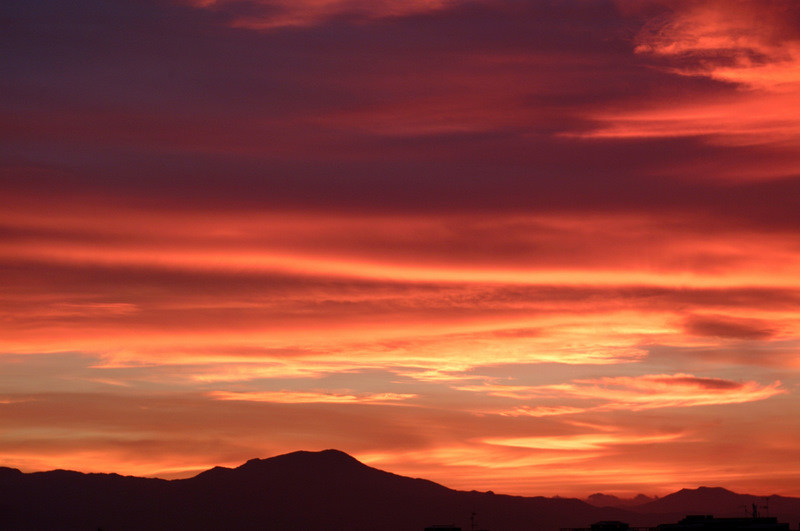 Sunset near Cagliari