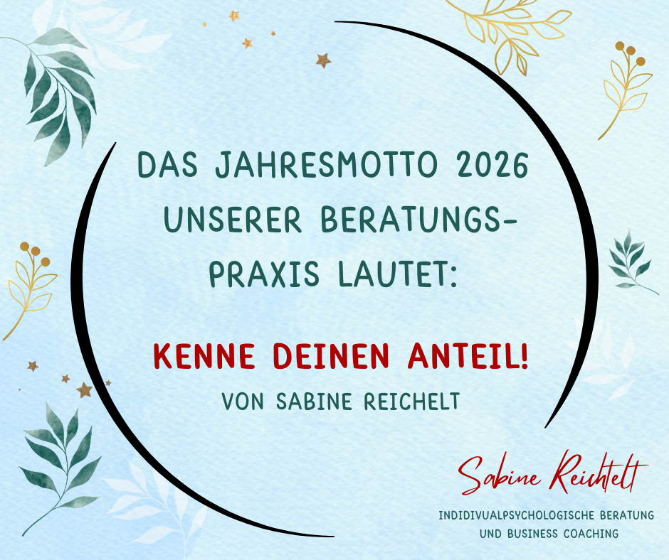 Jahresmotto 2026: Kenne Deinen Anteil!