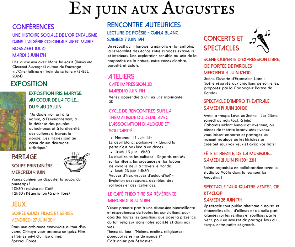 Animations du mois de JUIN