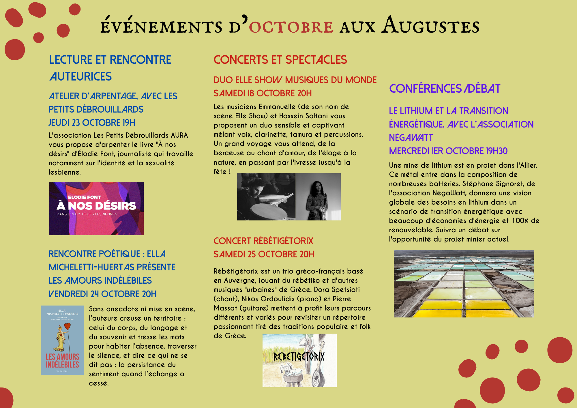 En octobre aux Augustes !