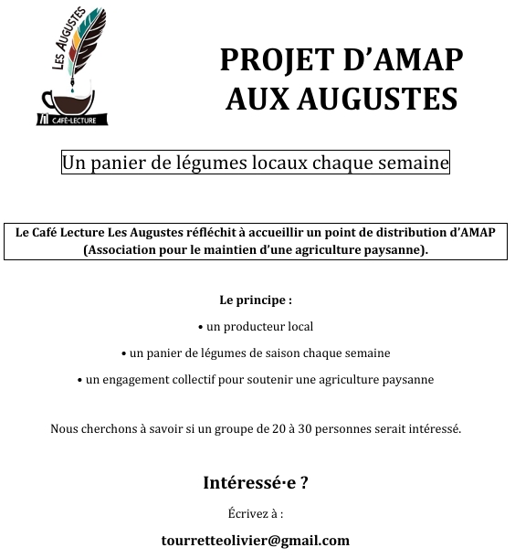 Le Café-Lecture se joint à une AMAP