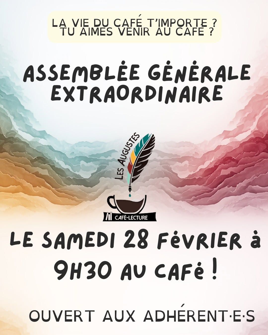 Assemblée Générale Extraordinaire - 28/02 à 9h30