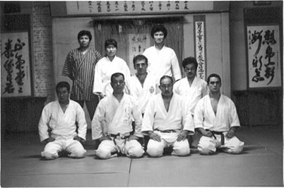 Maître Minoru Mochizuki, Maître Sano Teruo et Maître Frédéric Dupertout - Yoseikan © Frédéric Dupertout – Les Ecoles Bushido