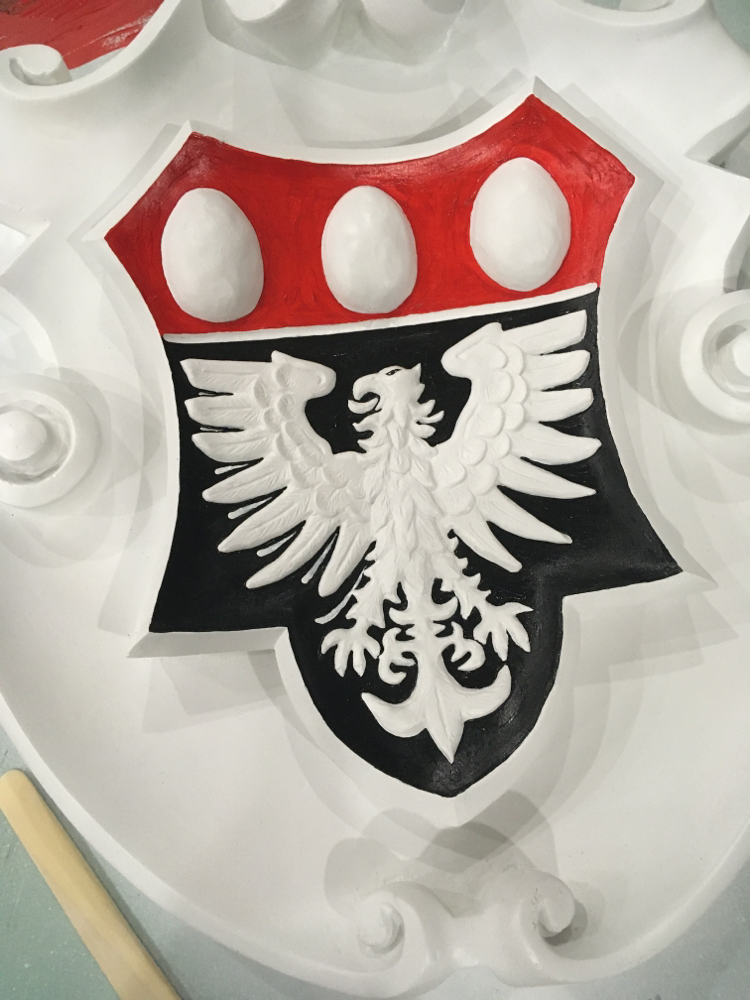 Wappen colorieren. Familienwappen der Fam. Vogel 