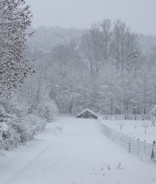 Lavoir St Clément sous la neige