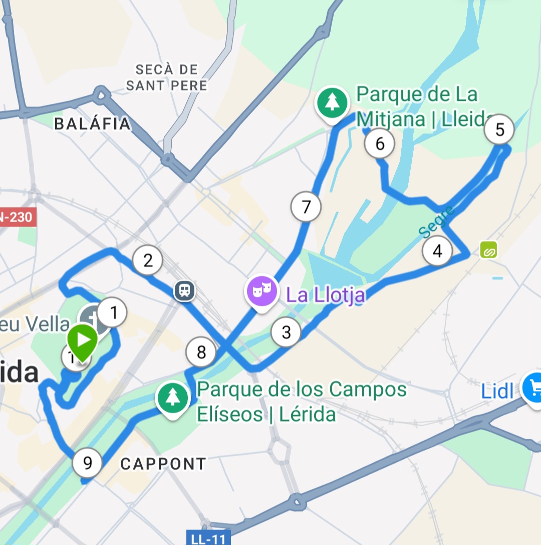 Desnivell tram carrer cavallers 8% fins 13%