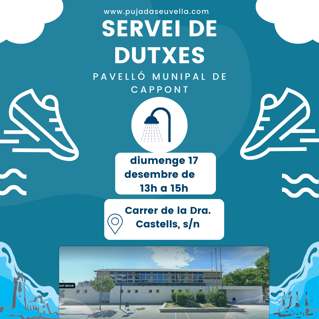 Servei de dutxes per a tots els participants