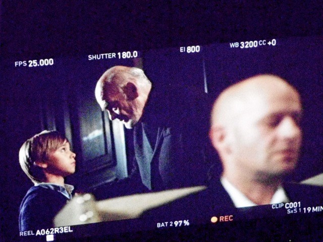 Hans-Michael Rehberg with his film-grandson Louie Betton.