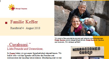 Familie Keßler in Curahuasi bei Diospi Suyana Rundbrief August 2018