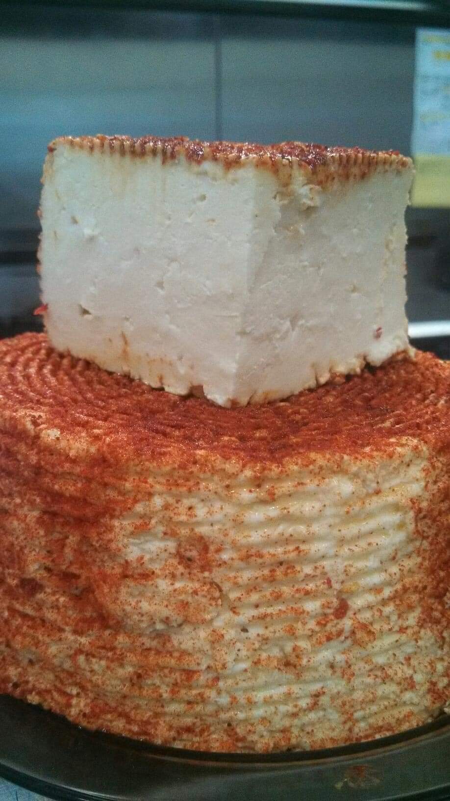 Queso fresco con paprika.