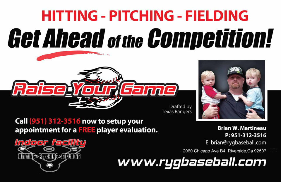 Raise Your Game Hitting Pitching Fielding, Inland Empire