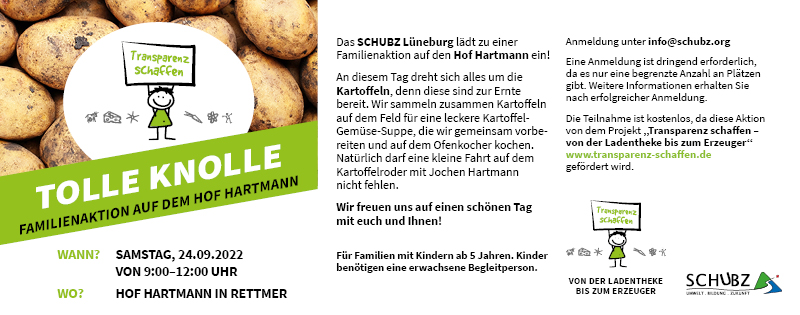 "Tolle Knolle": Familienaktionstag zur Kartoffelernte am 24.09.2022