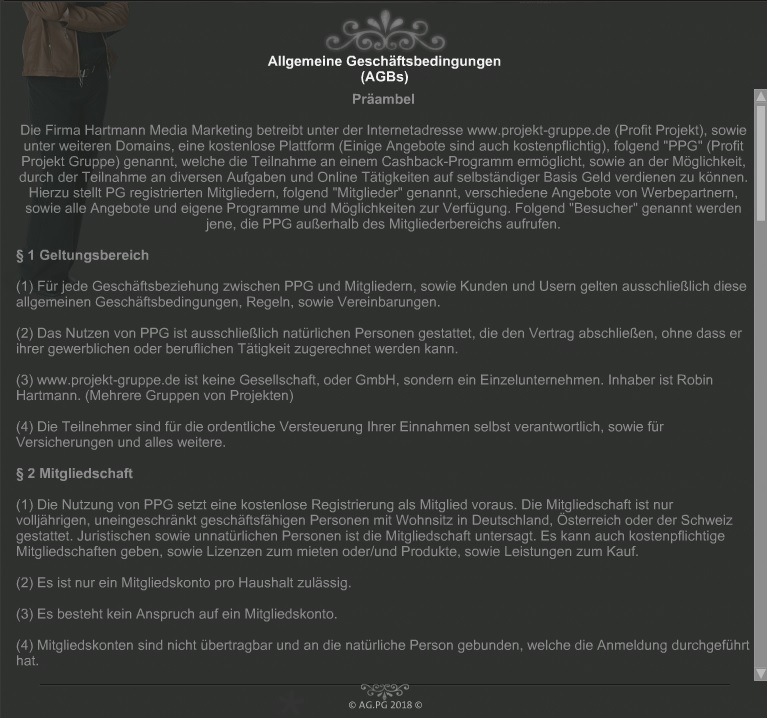 Startseite Eliteagenturs Webseite