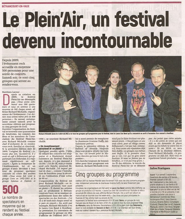 Article de presse : L'Aisne Nouvelle. 