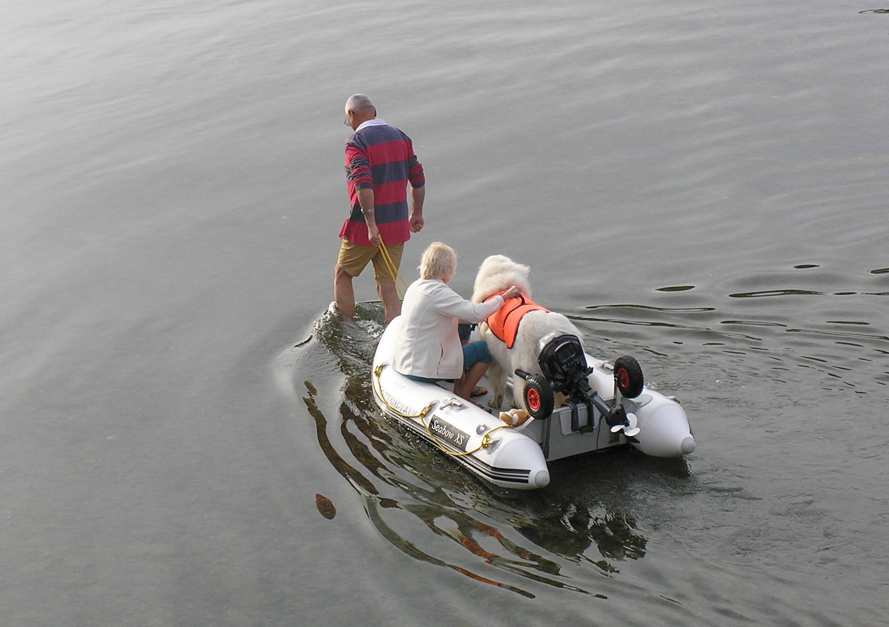 Basse mer, retour au bateau