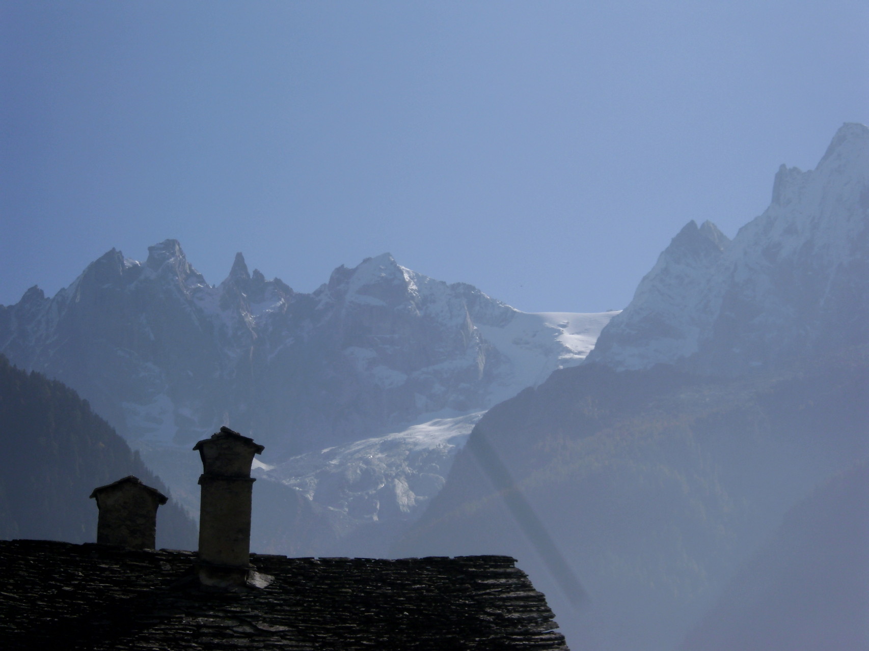 Sicht auf die Sciora-Berge
