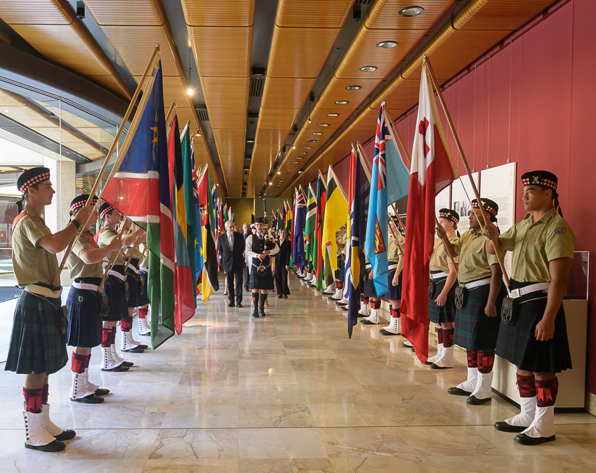 Scots College and the 54 Commonwealth of Nations flags