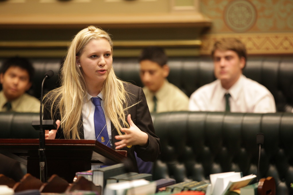 Natalie from Penrith High School, one of the members of the NSW Public Schools debate team