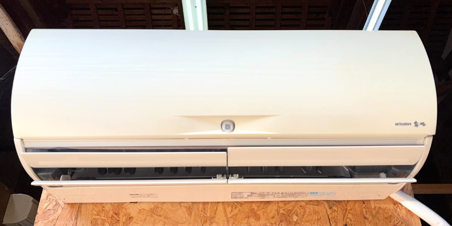 エアコンクリーニング講習の実習機「三菱_MSZ-ZW404S-W」