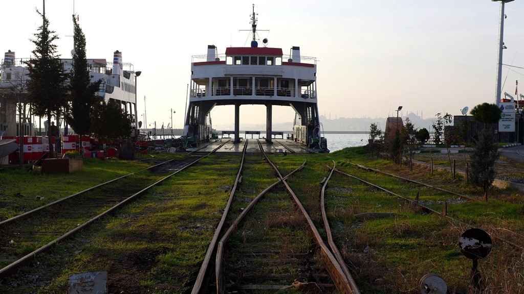 The railway ferry across the Bosporus