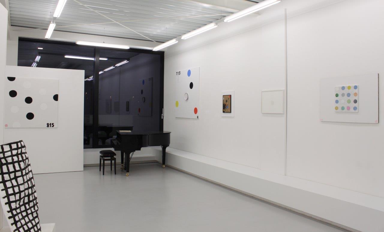 Achim Freyer und Moritz Nitsche, Auf den Punkt. , Ausstellungsansicht Brunnhofer Galerie, 2016