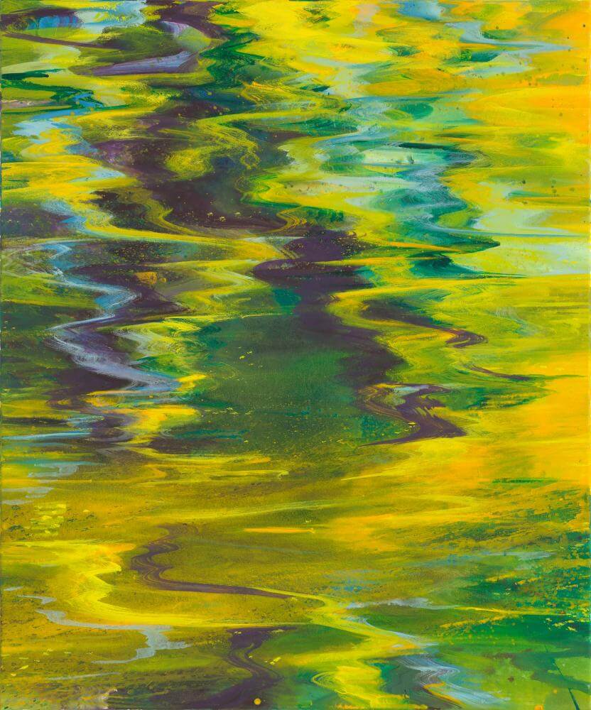 Im Fluß V, 2013, WVZ 2372, Acryl/ Leinwand, 120 x 100 cm