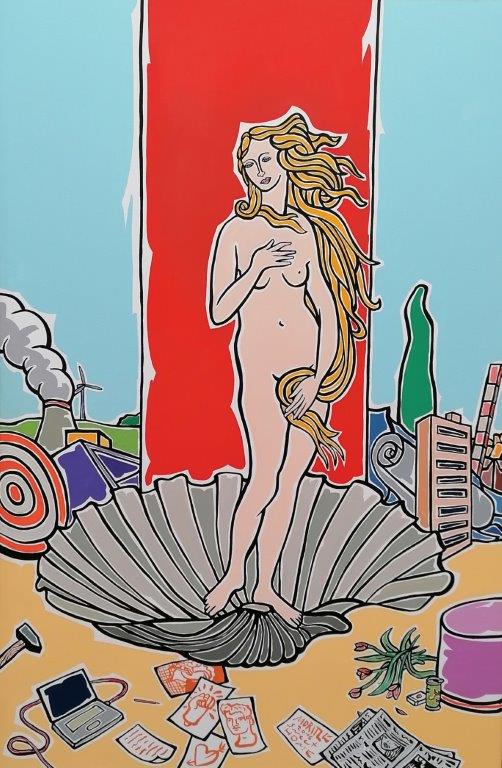 Moritz Götze, Sweet Home, nach Botticelli, 2016, Ölfarbe auf Leinwand, 120x80cm