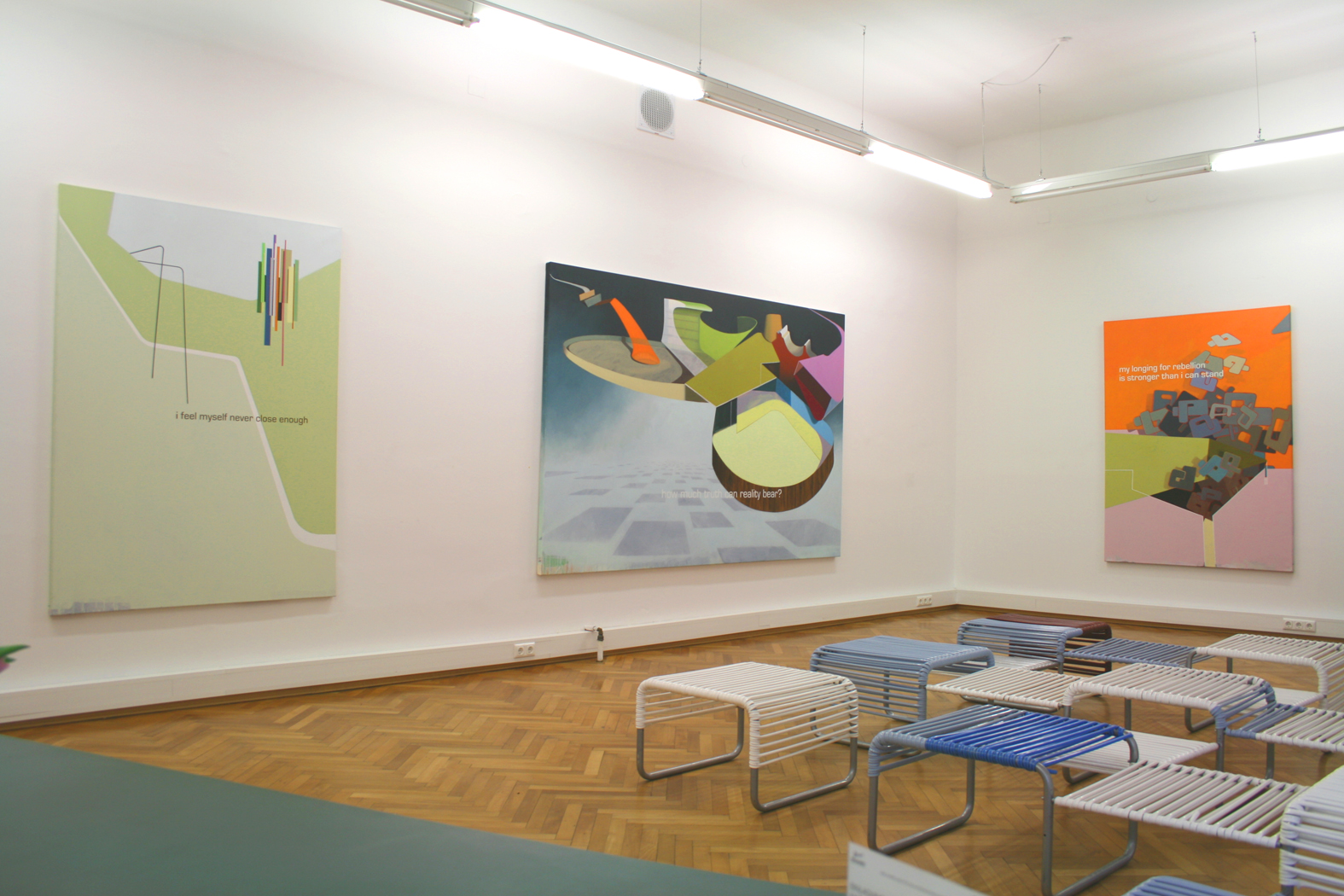 "Visioning", Lucia Dellefant, Ausstellungsansicht Brunnhofer Galerie, 2009