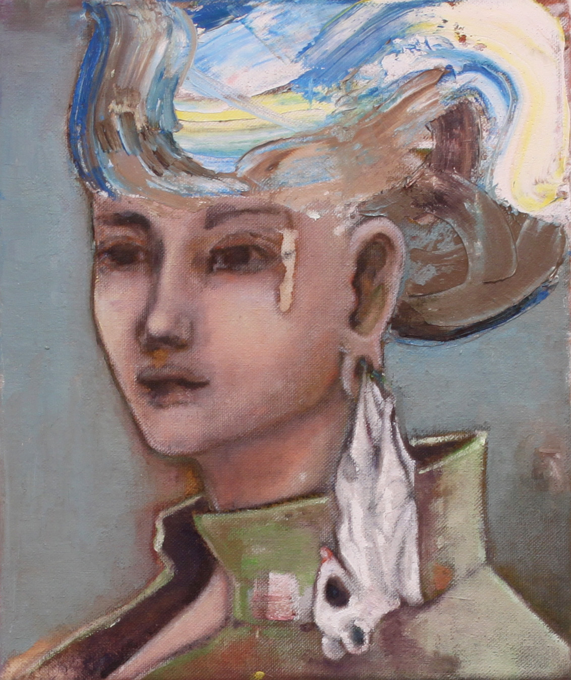 Indra., o.T., Öl auf Leinwand, 30 x 25 cm, 2023