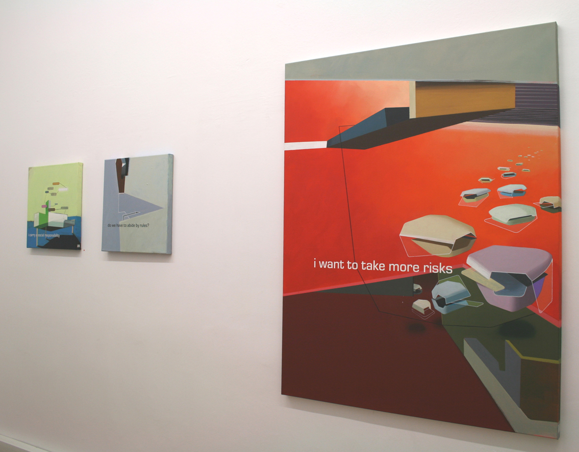 "Visioning", Lucia Dellefant, Ausstellungsansicht Brunnhofer Galerie, 2009